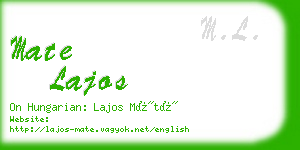 mate lajos business card